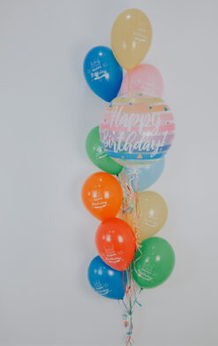 Columna de globos multicolor