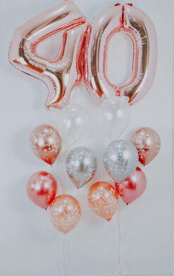 Felices 40 con globos