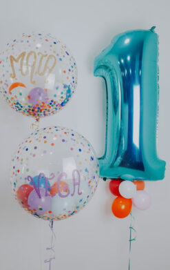 Feliz 1 globos