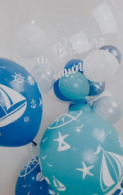 Globos azules para comunión