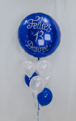 Globos azules personalizables para cumpleaños
