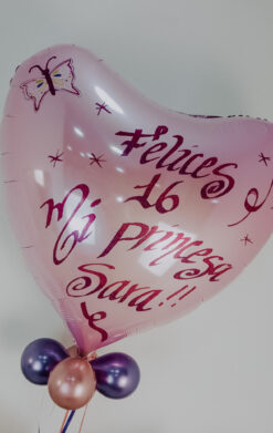 Globo rosa personalizable para cumpleaños