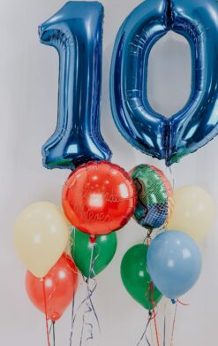 Feliz 10 Azul