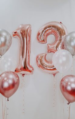 Feliz 13 Oro-rosa