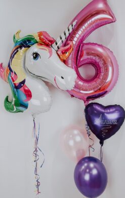 Feliz 6 Rosa Unicornio