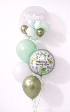 Globos verdes de comunión