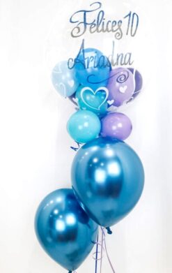 Burbuja de globos azul