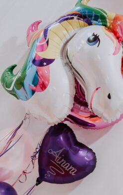 Ramo de globos unicornio